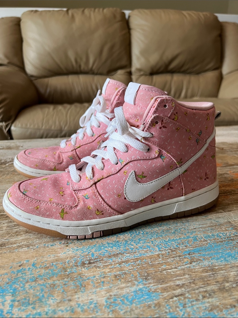 Nike Dunk High Skinny Supreme x Paule Marrot "Butterflies & Doves” 2009 Rare